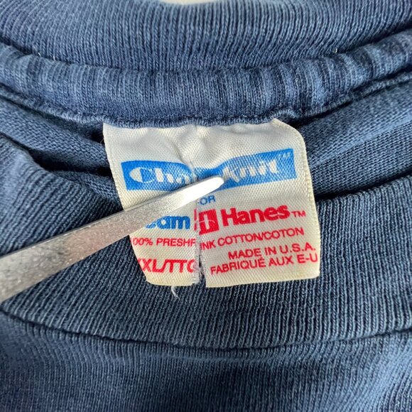 VTG 90s Syracuse Orangemen Shirt Extra Extra Large Blue Faded Single Stitch Tee - Picture 8 of 12